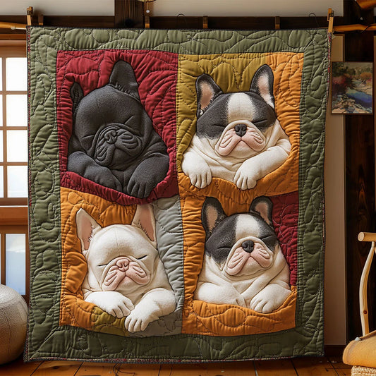 Frenchie Comfort Quilt Blanket