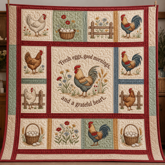 Fresh Morning Quilt Blanket - Quilted Blanket by OtterMia