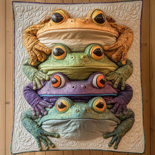 Frog Stack Quilt Blanket
