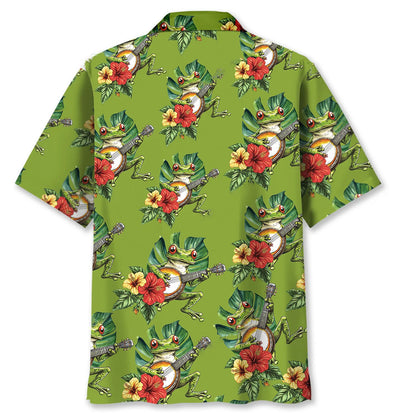 Frog Banjo Tropical Hawaiian Shirt