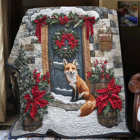 Front Snow Door Quilt Blanket