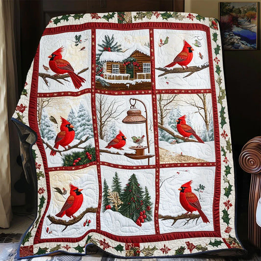 Frost Feathered Quilt Blanket