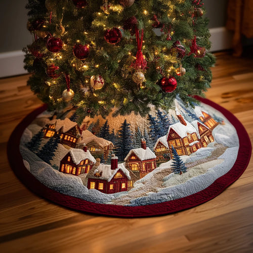Frost Home Christmas Quilted Tree Skirt