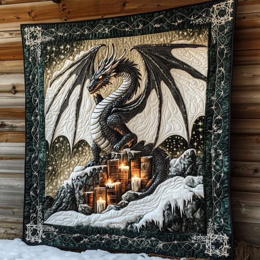 Frostbound Guardian Quilt Blanket