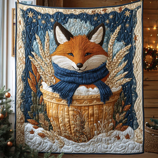 Frosty Den Quilt Blanket