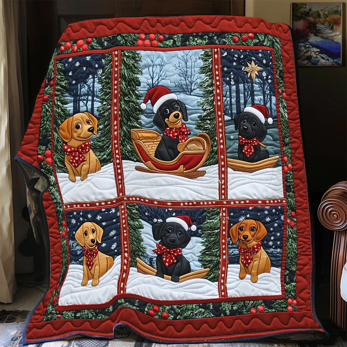 Frosty Friends Quilt Blanket