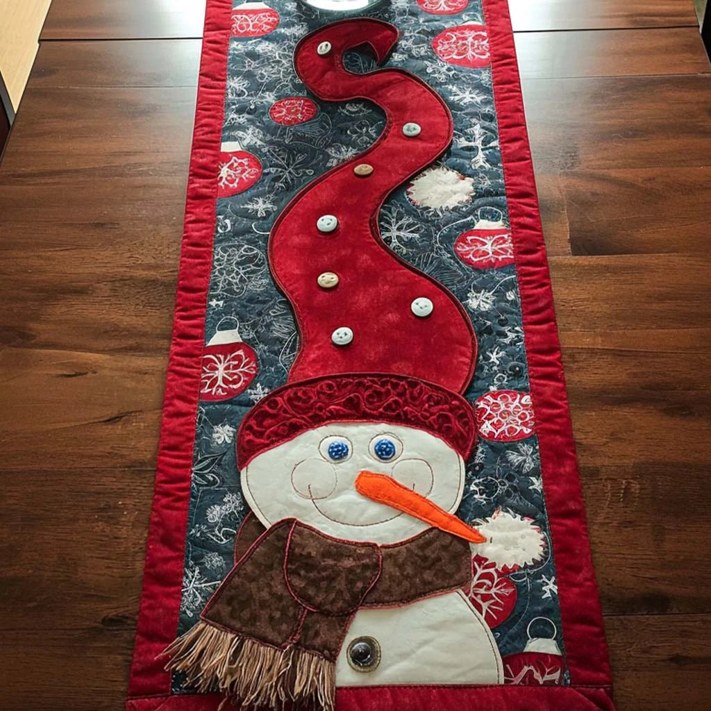 Frosty Magic Quilted Table Runner