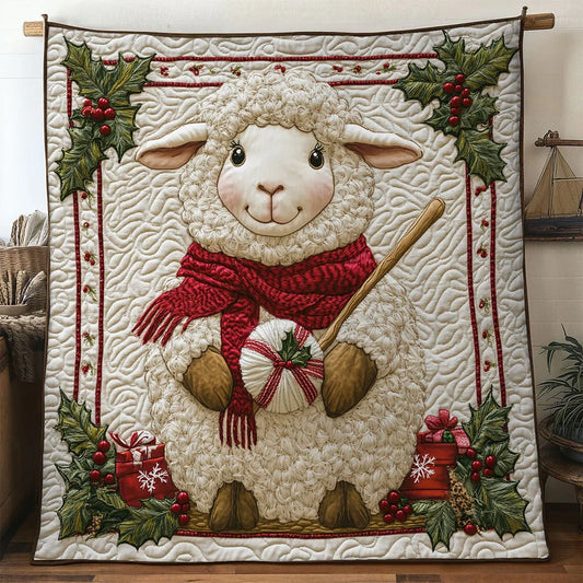 Frosty Night Sheep Quilt Blanket