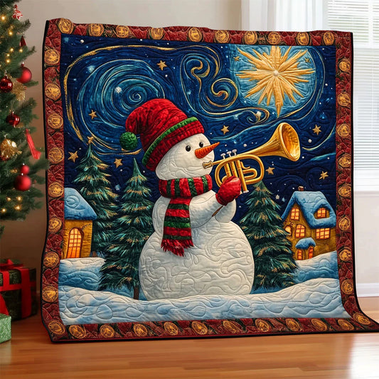 Frosty's Trumpet Tune Quilt Blanket
