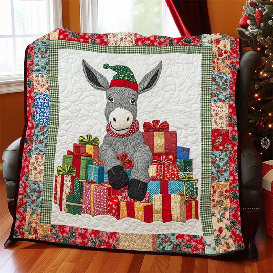 Frosty The Donkey Quilt Blanket