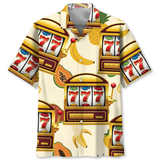 Fruity Lucky 7 Number Hawaiian Shirt - S - hawaiian shirt