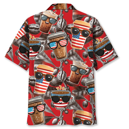 Fueled by Coffee Funny Hawaiian Shirt