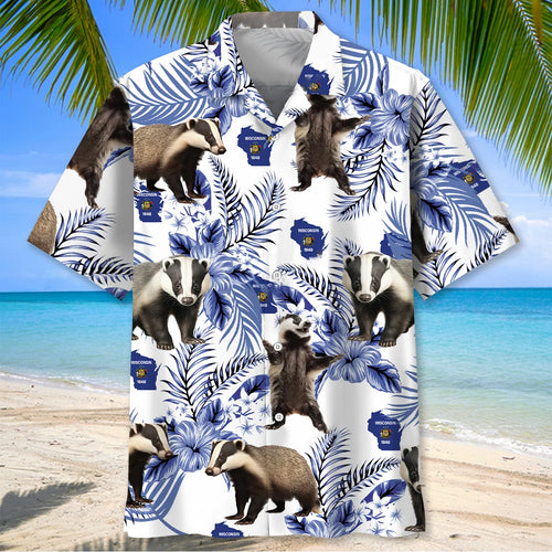 Funny Badgers Wisconsin State Hawaiian Shirt
