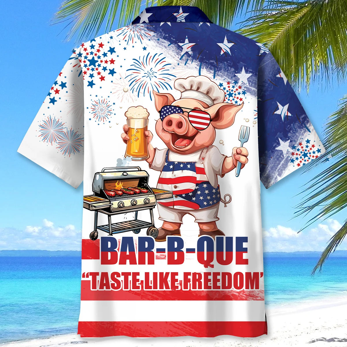 Funny Bbq Usa Hawaiian Shirt