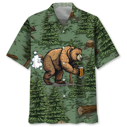 Funny Bear Fart Hawaiian Shirt
