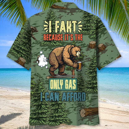 Funny Bear Fart Hawaiian Shirt