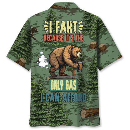 Funny Bear Fart Hawaiian Shirt