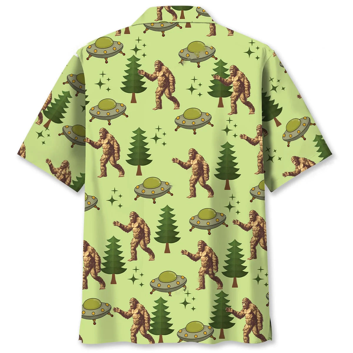 Funny Bigfoot Ufo Hawaiian Shirt