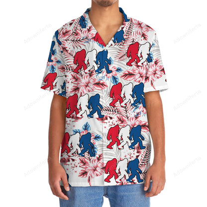 Funny Bigfoot Usa Hawaiian Shirt