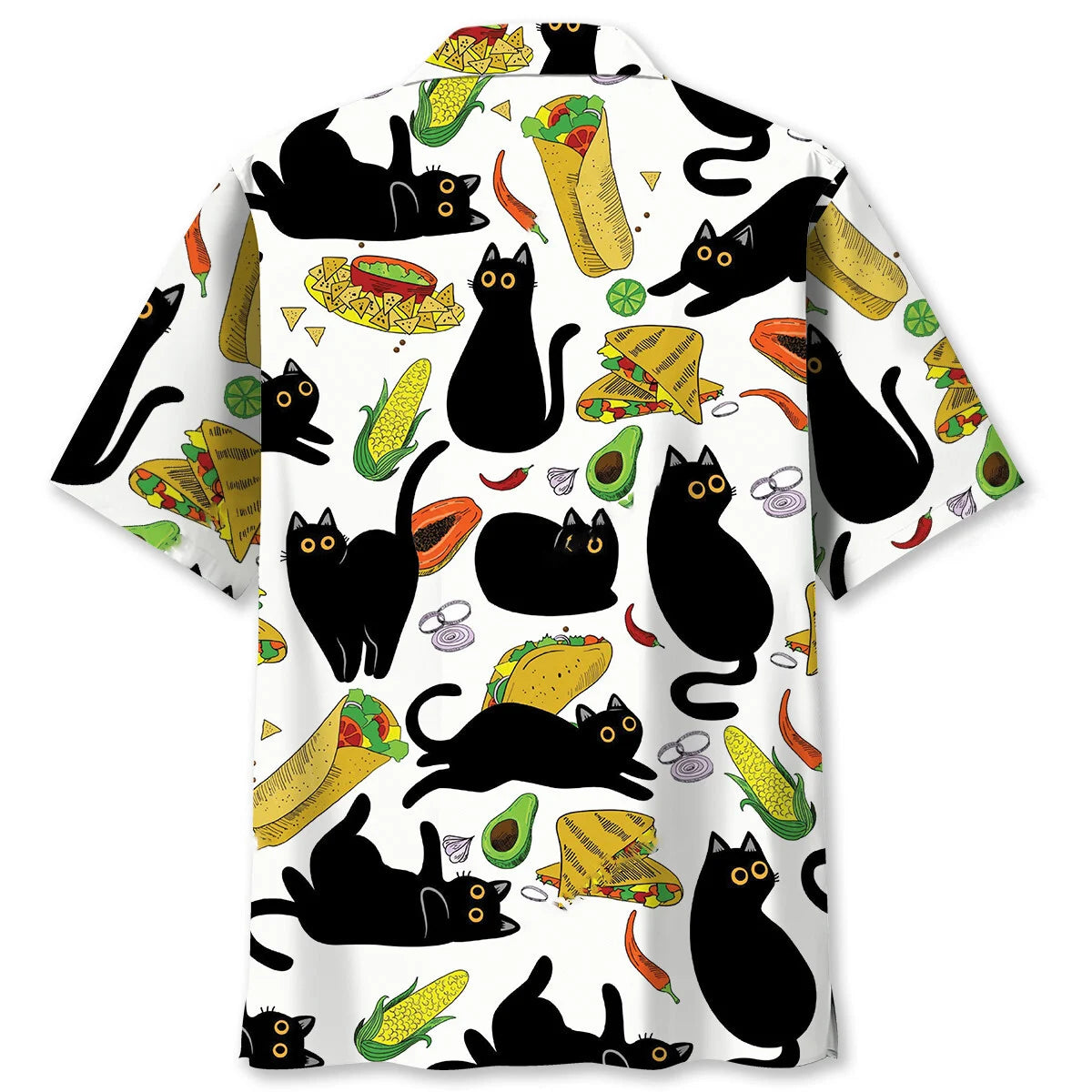 Funny Black Cat Taco Hawaiian Shirt