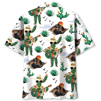 Funny Cactus Guitar Hawaiian Shirt