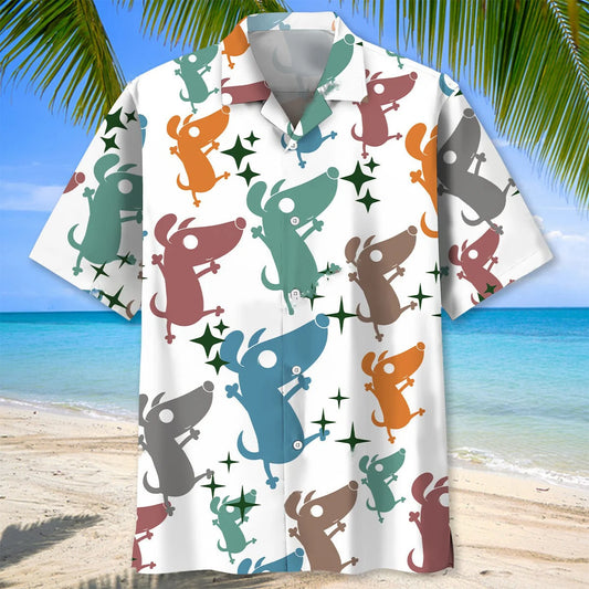 Funny Coward Dog Hawaiian Shirt - S - hawaiian shirt
