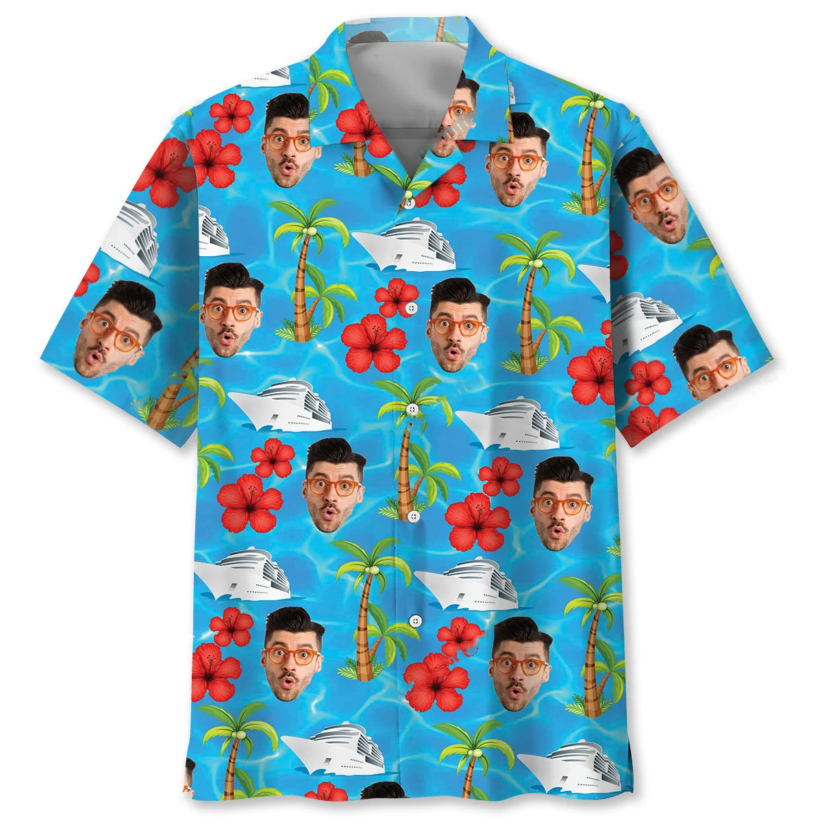 Funny Cruise Custom Face Hawaiian Shirt