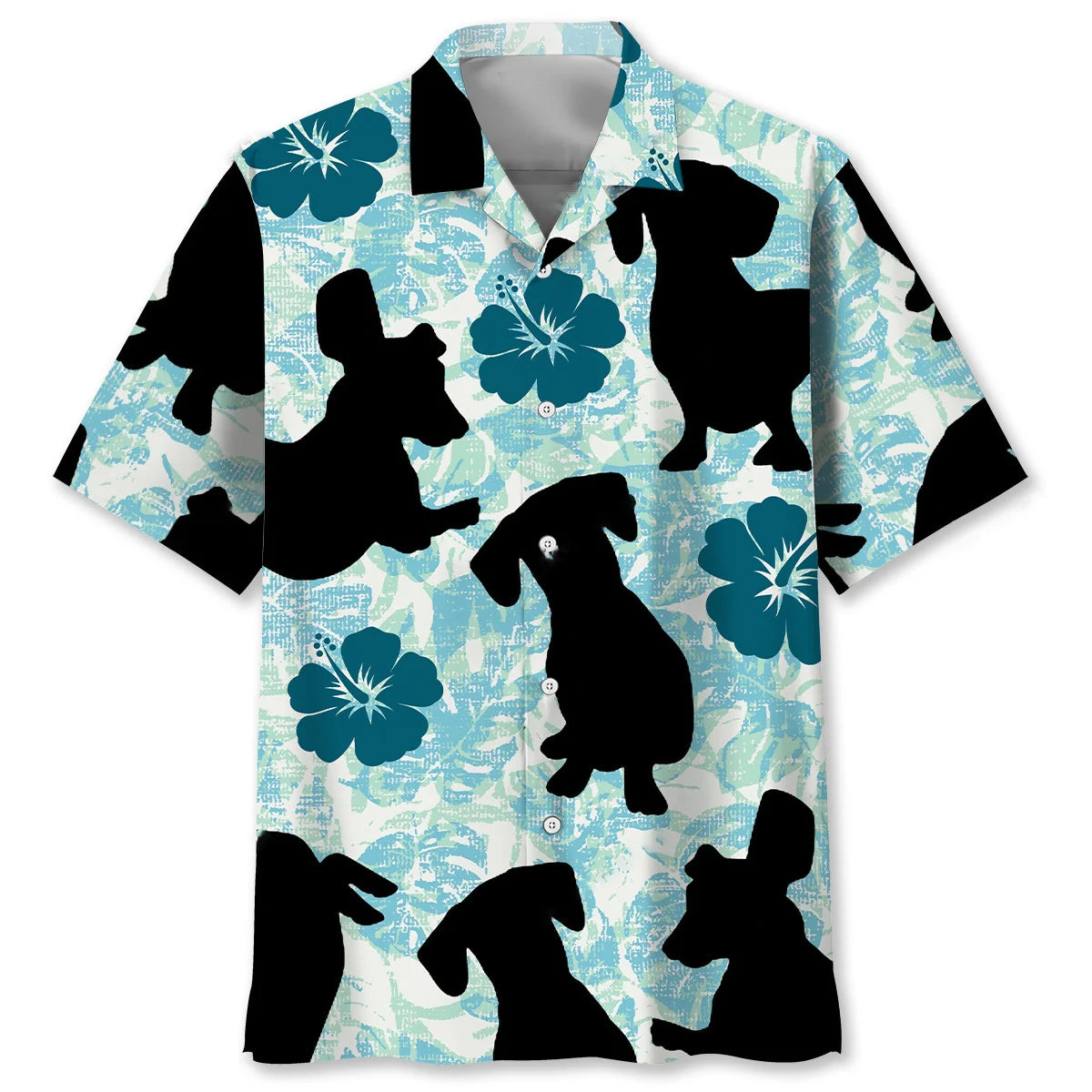 Funny Dachshund Hibiscus Hawaiian Shirt