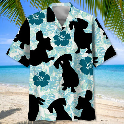 Funny Dachshund Hibiscus Hawaiian Shirt