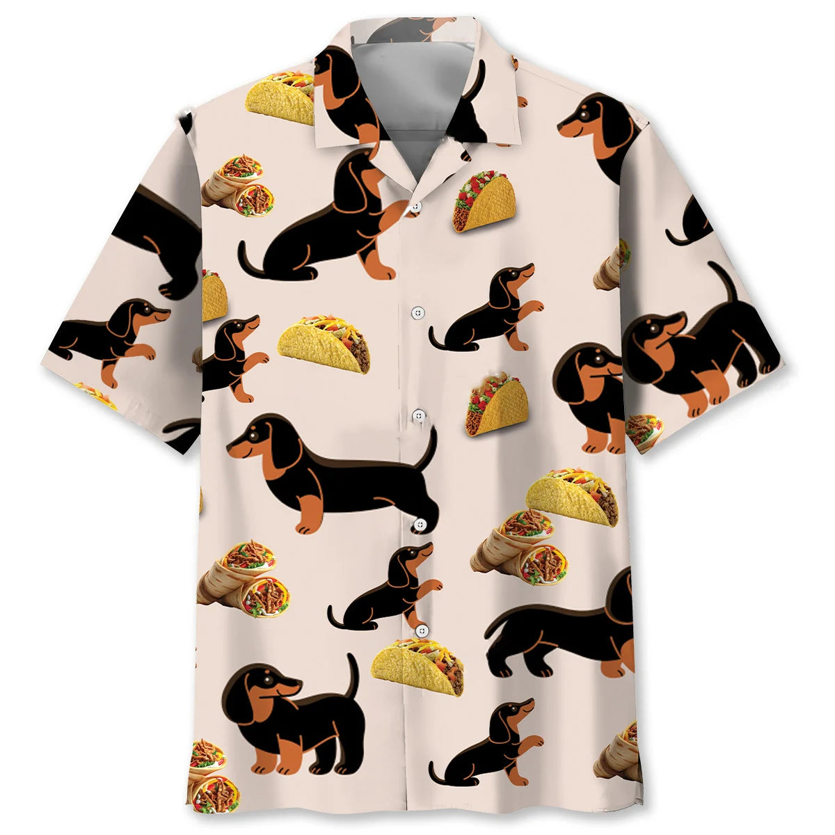 Funny Dachshund Taco Burrito Hawaiian Shirt