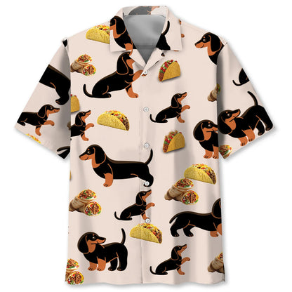 Funny Dachshund Taco Burrito Hawaiian Shirt
