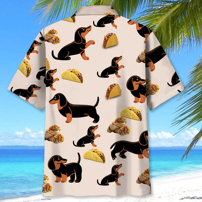 Funny Dachshund Taco Burrito Hawaiian Shirt