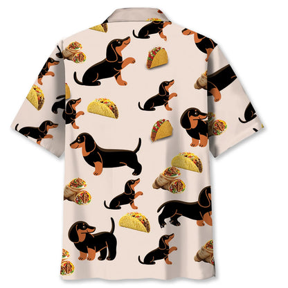 Funny Dachshund Taco Burrito Hawaiian Shirt