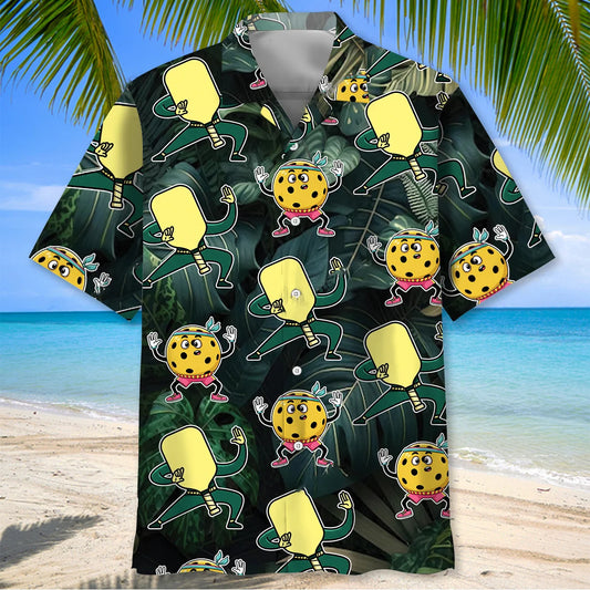 Funny Dancing Pickleball Hawaiian Shirt - S - hawaiian shirt