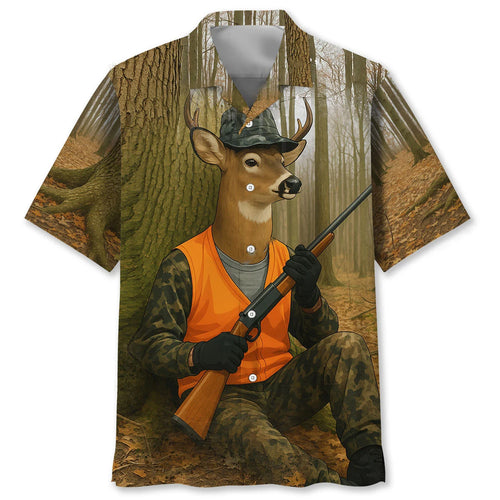 Funny Deer Hunting Hawaiian Shirt
