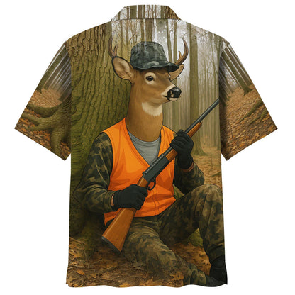 Funny Deer Hunting Hawaiian Shirt