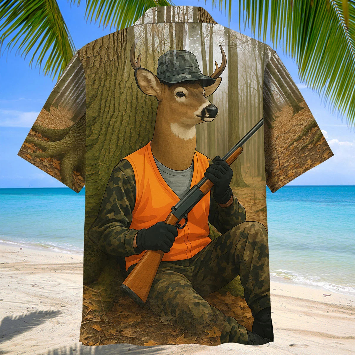 Funny Deer Hunting Hawaiian Shirt