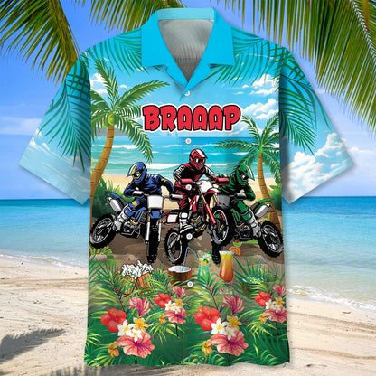Funny Dirt Bike Lover Summer Hawaiian Shirt