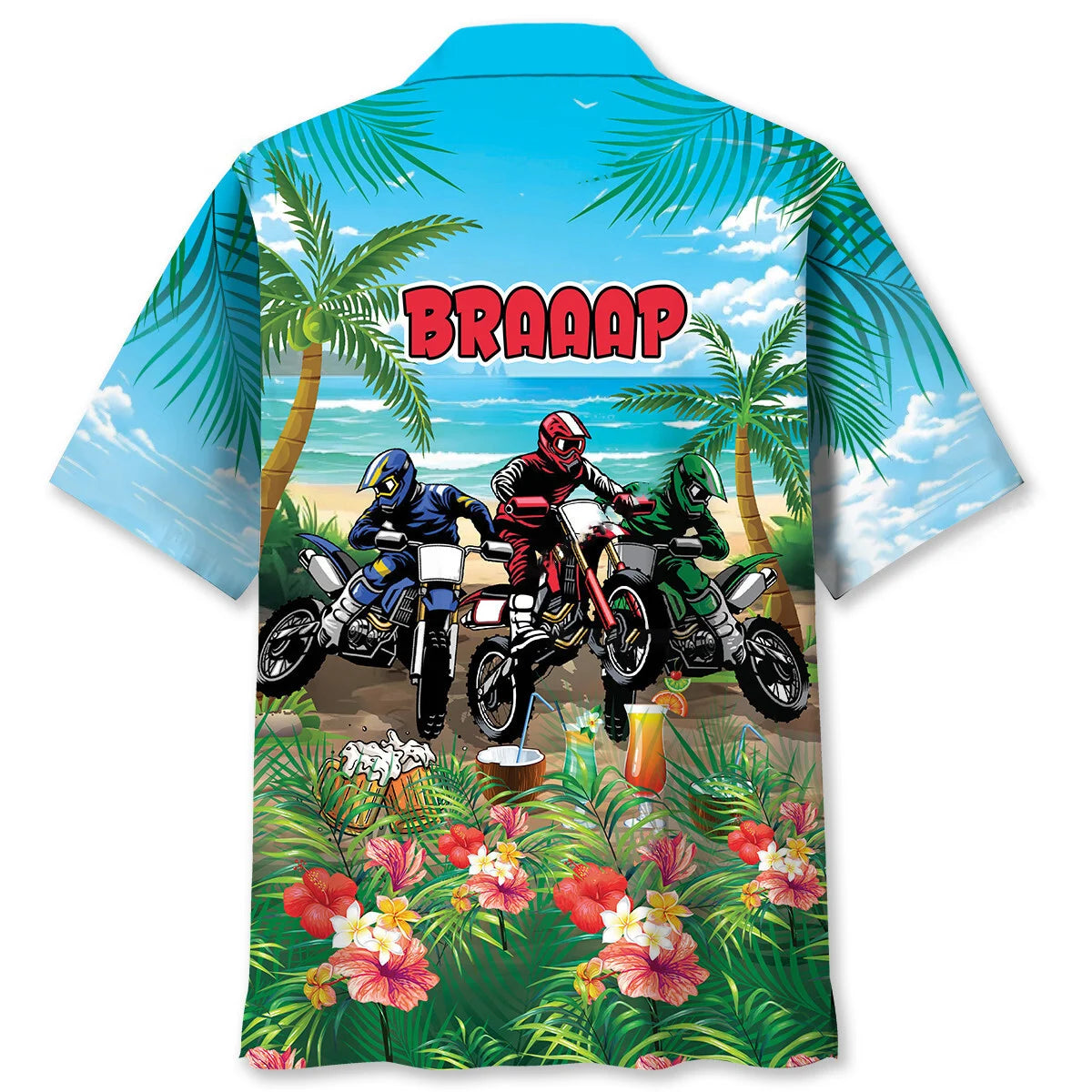 Funny Dirt Bike Lover Summer Hawaiian Shirt