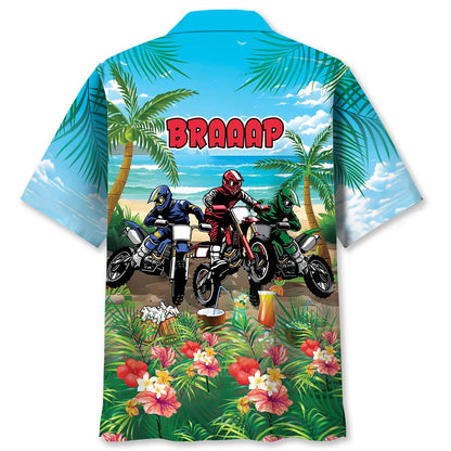 Funny Dirt Bike Lover Summer Hawaiian Shirt
