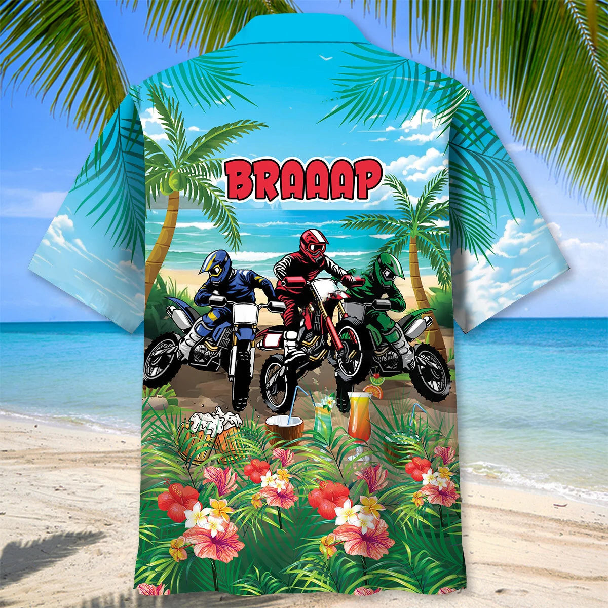 Funny Dirt Bike Lover Summer Hawaiian Shirt