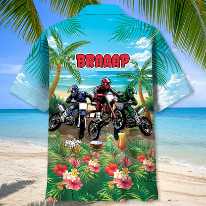 Funny Dirt Bike Lover Summer Hawaiian Shirt