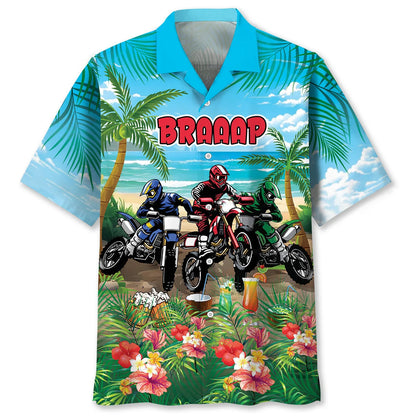 Funny Dirt Bike Lover Summer Hawaiian Shirt