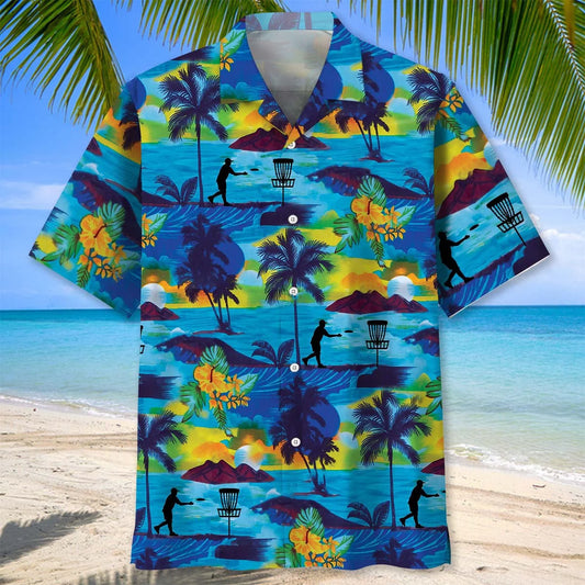 Funny Disc Golf Hawaiian Shirt - S - hawaiian shirt