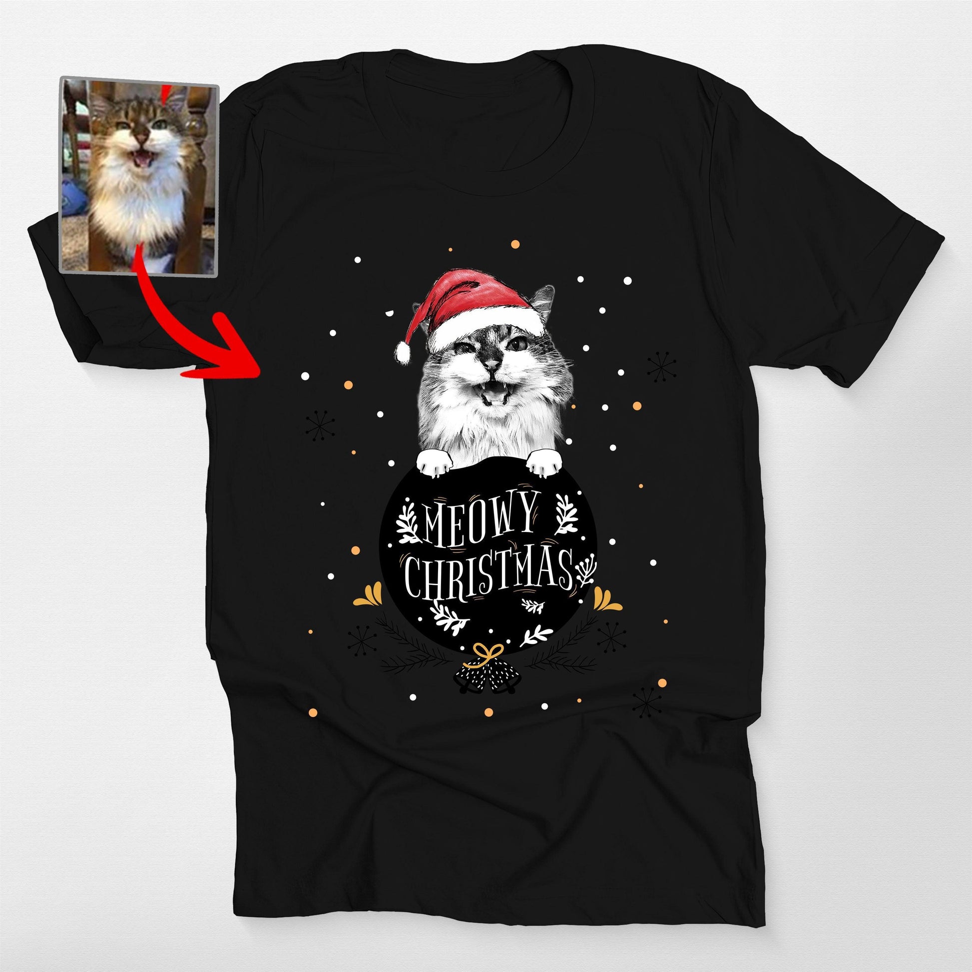 Funny Dog Christmas Bella Canvas Shirt Custom Dog, custom pet portrait gift for pet lovers (view 9)