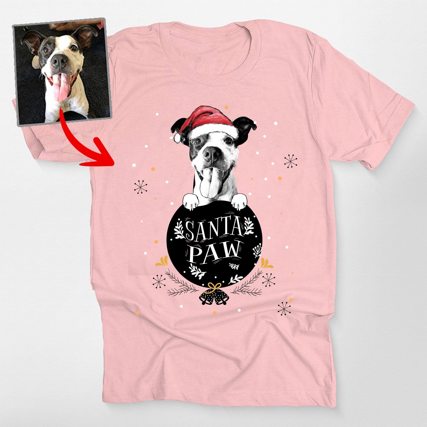 Funny Dog Christmas Bella Canvas Shirt Custom Dog, custom pet portrait gift for pet lovers (view 6)