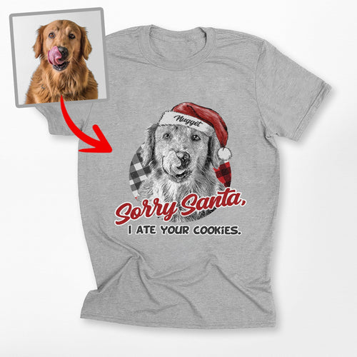 Funny Dog Lovers Christmas Crewneck Custom Pet Por, custom pet portrait gift for pet lovers
