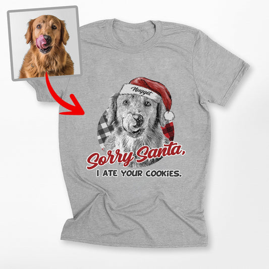 Funny Dog Lovers Christmas Crewneck Custom Pet Por, custom pet portrait gift for pet lovers
