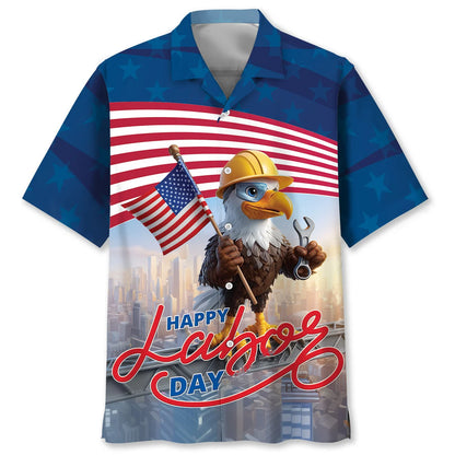 Funny Eagle Labor Day Hawaiian Shirt