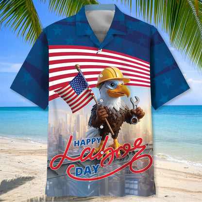 Funny Eagle Labor Day Hawaiian Shirt